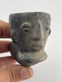 Human Effigy Pottery Pipe Indian Artifact Arrowhead