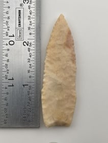 2 & 5/8" Clovis Indian Artifact Arrowhead