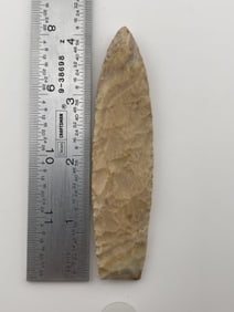 4 & 1/8" Agate Basin Indian Artifact Arrowhead
