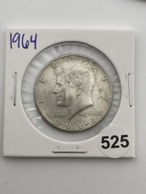 1964 Kennedy Half Dollar Silver Coin
