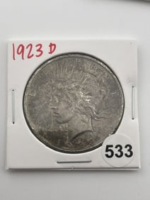 1923 D Peace Silver Dollar Coin