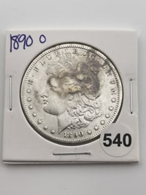 1890 O Morgan Silver Dollar Coin