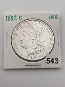 1882 O UNC Morgan Silver Dollar Coin