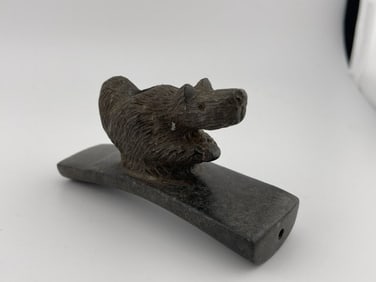 Finely made Bear Effigy Hopewell Pipe Indian Artifact Arrowhead