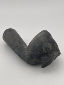 Aceptional Pottery Pipe Hoot Owl Effigy great features Indian Artifact Arrowhead