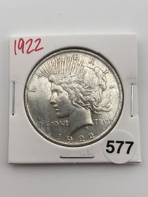 1922 Peace Silver Dollar Coin