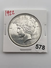 1922 Peace Silver Dollar Coin