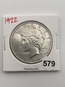 1922 Peace Silver Dollar Coin