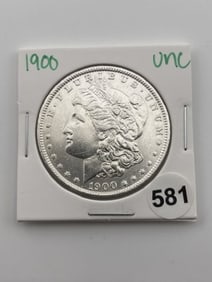 1900 UNC Morgan Silver Dollar Coin