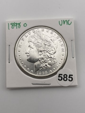 1898 O UNC Morgan Silver Dollar Coin (1 of 2)