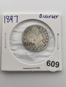 1897 Barber Quarter Coin