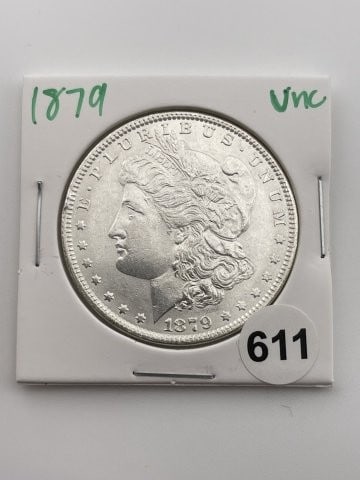 1879 UNC Morgan Silver Dollar Coin (1 of 2)
