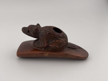 Finely Made Raccoon Effigy Hopewell Pipe Indian Artifact Arrowhead