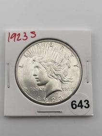 1923 S Peace Silver Dollar Coin