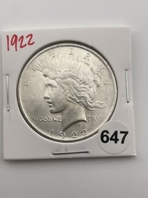 1922 Peace Silver Dollar Coin
