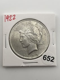 1922 Peace Silver Dollar Coin