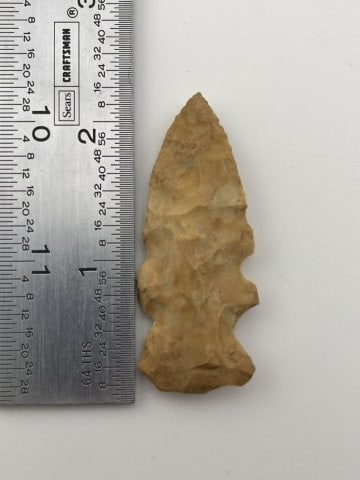 2 & 1/8" Evans Point Indian Artifact Arrowhead (1 of 4)