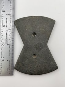 Bow-Tie Gorget Indian Artifact Arrowhead