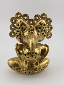 Tucan Tumbaga Tairona Gold Figurine UNKNOWN MATERIAL