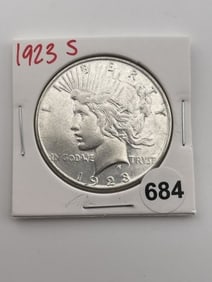 1923 S Peace Silver Dollar Coin