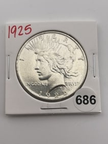 1925 Peace Silver Dollar Coin