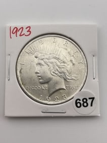 1923 Peace Silver Dollar Coin