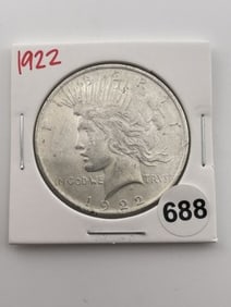 1922 Peace Silver Dollar Coin