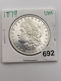 1879 UNC Morgan Silver Dollar Coin