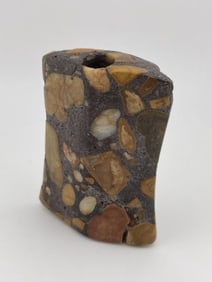 Conglomerate Hour Glass Bannerstone Indian Artifact Arrowhead