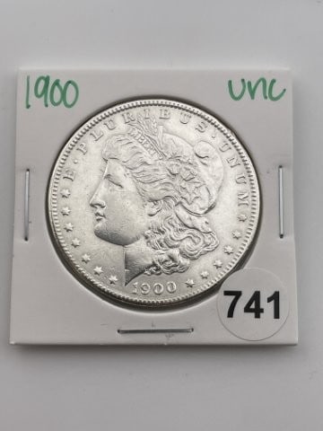 1900 UNC Morgan Silver Dollar Coin (1 of 2)