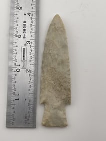 3 & 7/8" Hardin nice bevling Indian Artifact Arrowhead