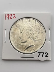 1922 Peace Silver Dollar Coin