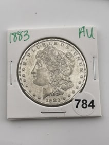 1883 AU Morgan Silver Dollar Coin