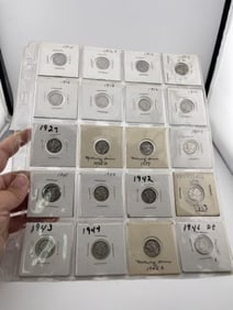 Barber Dimes Mercury Dimes & Roosevelt Dimes all are in pretty good shape 20 Coins total