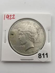 1922 Peace Silver Dollar Coin