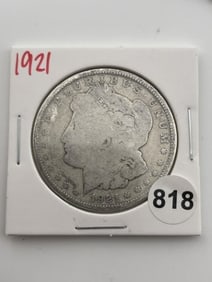 1921 Morgan Silver Dollar Coin