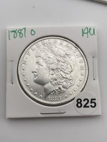1881 O AU Morgan Silver Dollar Coin