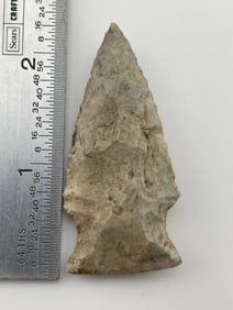 Side Notch Indian Artifact Arrowhead