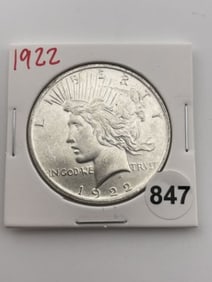 1922 Peace Silver Dollar Coin