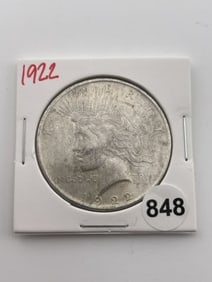 1922 Peace Silver Dollar Coin