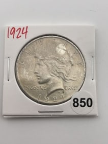 1924 Peace Silver Dollar Coin
