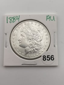 1884 AU Morgan Silver Dollar Coin