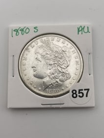 1880 S AU Morgan Silver Dollar Coin