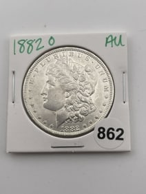 1882 O AU Morgan Silver Dollar Coin