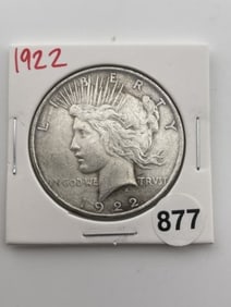 1922 Peace Silver Dollar Coin