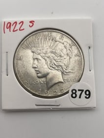 1922 S Peace Silver Dollar Coin