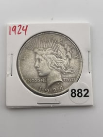 1924 Peace Silver Dollar Coin