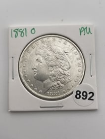 1881 O AU Morgan Silver Dollar Coin