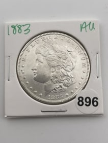 1883 AU Morgan Silver Dollar Coin