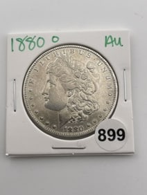 1880 O AU Morgan Silver Dollar Coin